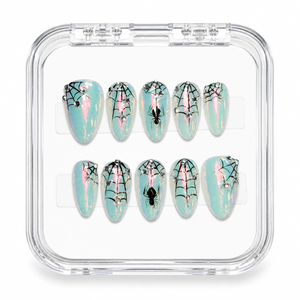 Press-on Nails Wholesale $14.90 Iridescent Web by Yabe Vietnam