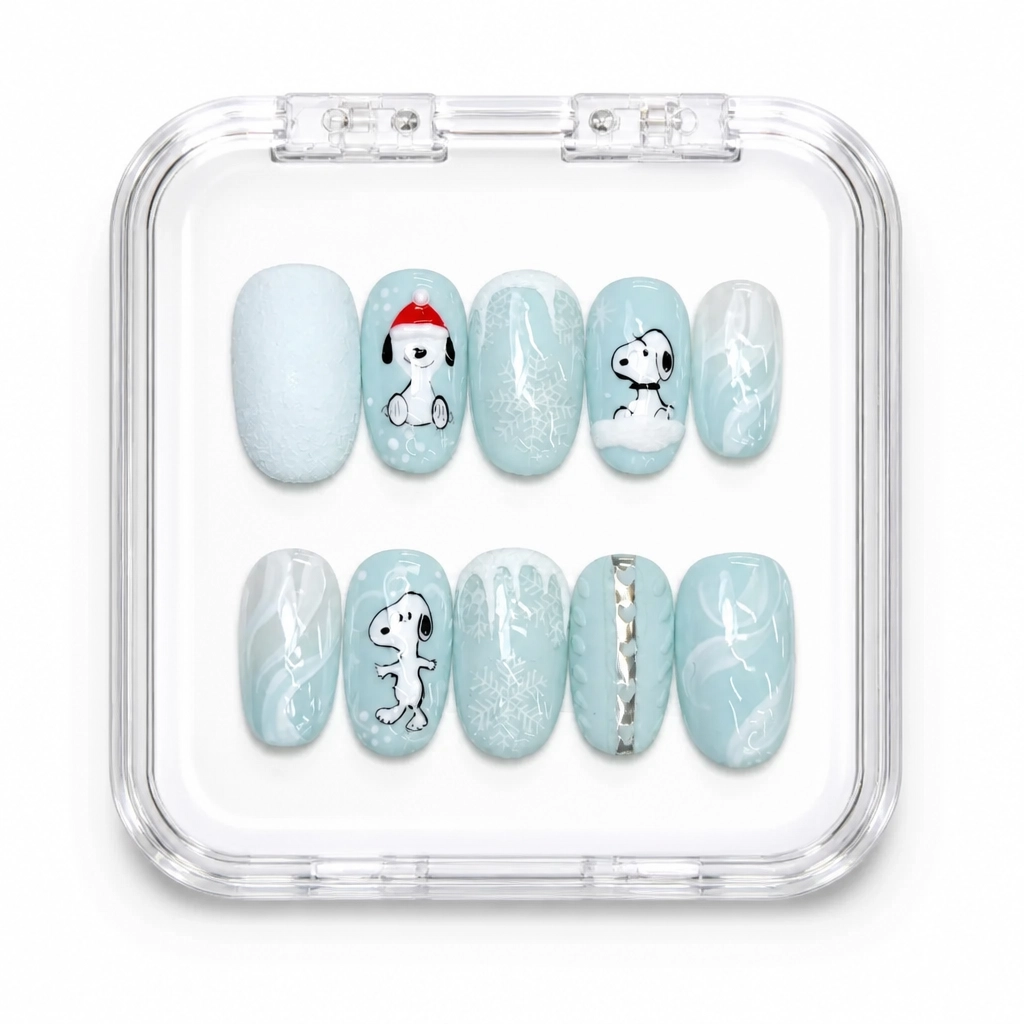 Press-on Nails Wholesale $14.90 Snowy Paws Delight by Yabe Vietnam