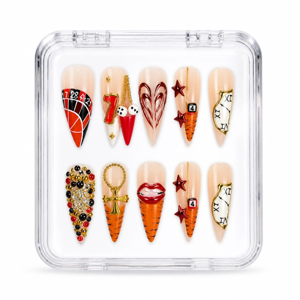 Press-on Nails Wholesale $14.90 Casino Glamour by Yabe Vietnam