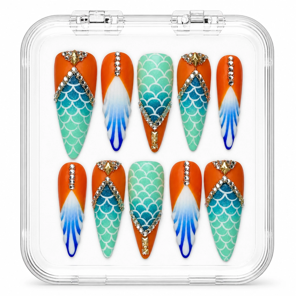 Press-on Nails Wholesale $14.90 Mermaid's Embrace by Yabe Vietnam
