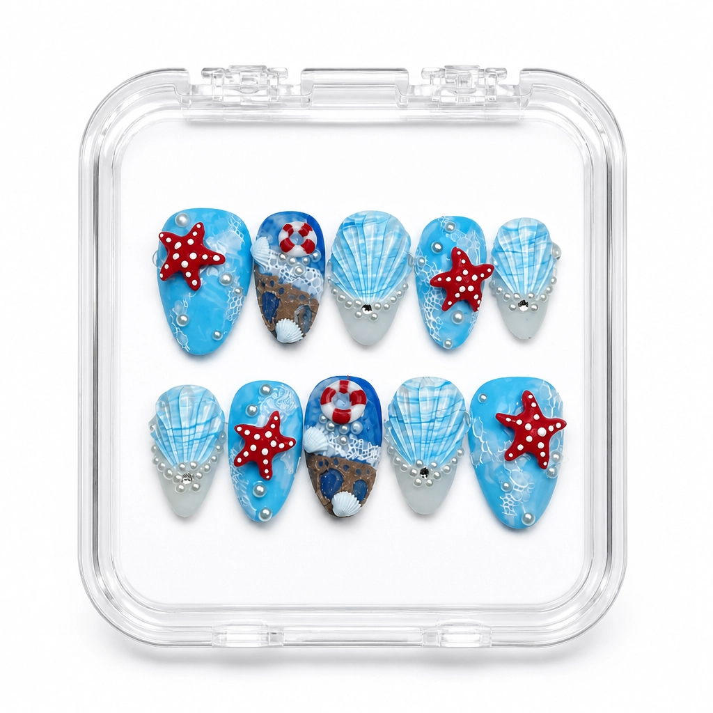 Press-on Nails Wholesale $14.90 Beach Bliss by Yabe Vietnam