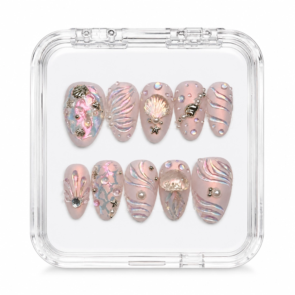 Press-on Nails Wholesale $14.90 Jellyfish Dreamscape by Yabe Vietnam