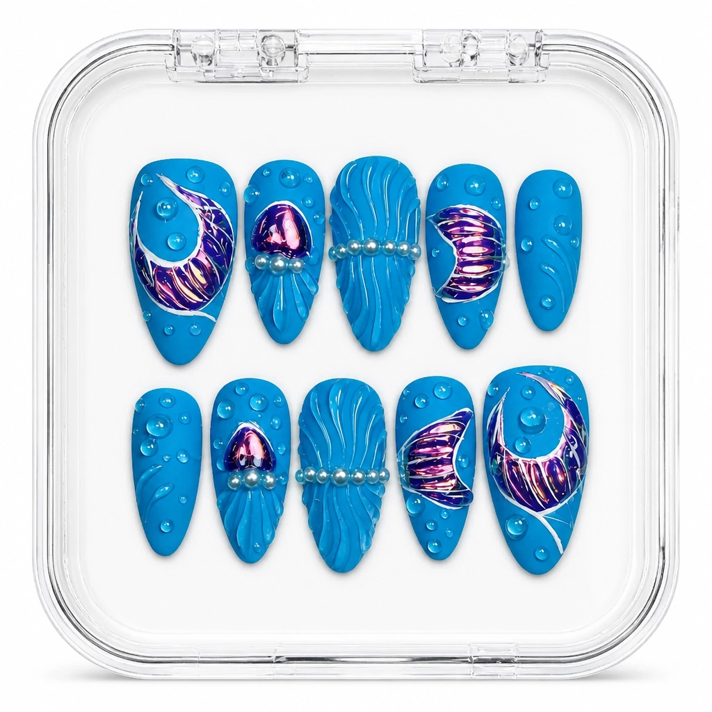 Press-on Nails Wholesale $14.90 Mystic Ocean Bliss by Yabe Vietnam