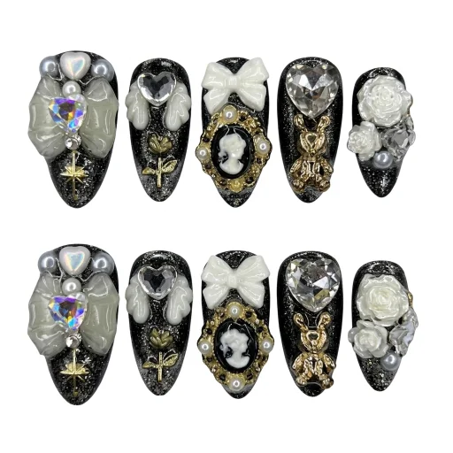 Press-on Nails Wholesale $14.90 Noir Majesty by Yabe Vietnam