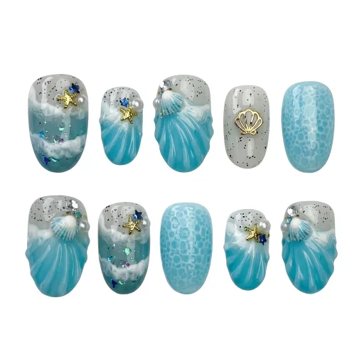 Press-on Nails Wholesale $11.90 Ocean Dream by Yabe Vietnam