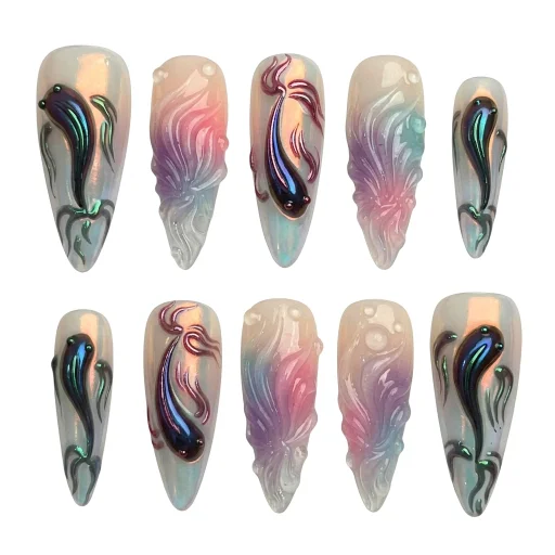 Press-on Nails Wholesale $14.90 Opal Waves by Yabe Vietnam
