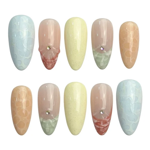 Press-on Nails Wholesale $6.90 Pastel Elegance by Yabe Vietnam