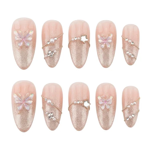 Press-on Nails Wholesale $6.90 Pearl Blossom by Yabe Vietnam