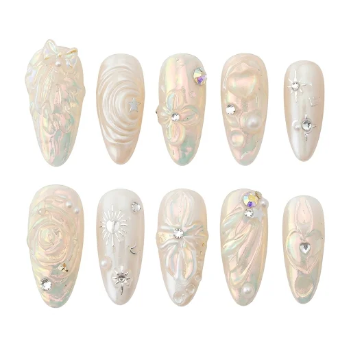 Press-on Nails Wholesale $6.90 Pearlescent Halo by Yabe Vietnam