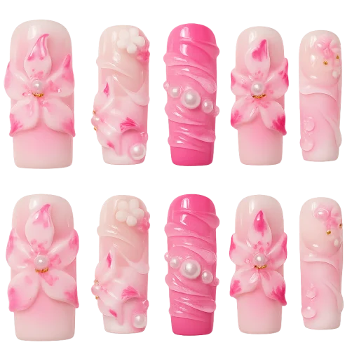 Press-on Nails Wholesale $14.90 Petal Whirl 3806 by Yabe Vietnam