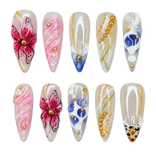 Press-on Nails Wholesale $14.90 Petal Whirl by Yabe Vietnam