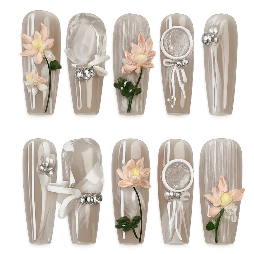 Press-on Nails Wholesale $11.90 Petal Whisper by Yabe Vietnam
