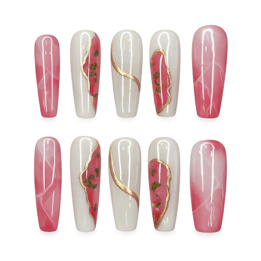 Press-on Nails Wholesale $6.90 Rosy Elegance by Yabe Vietnam
