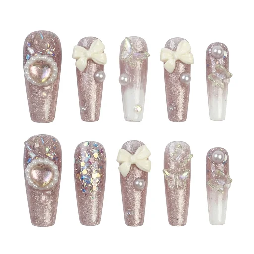 Press-on Nails Wholesale $6.90 Rosy Twinkle 1359 by Yabe Vietnam