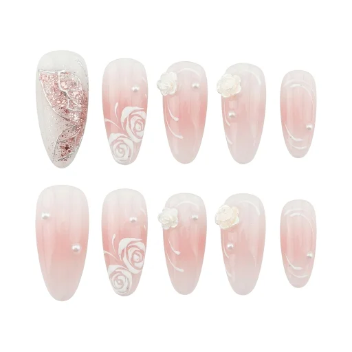 Press-on Nails Wholesale $6.90 Rosy Whisper by Yabe Vietnam
