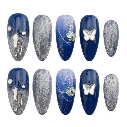 Press-on Nails Wholesale $6.90 Sapphire Frost by Yabe Vietnam