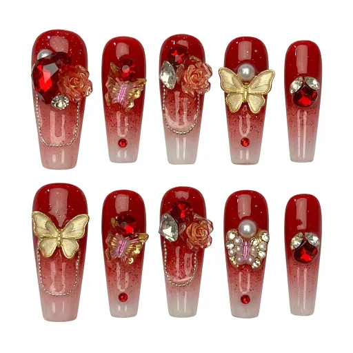Press-on Nails Wholesale $11.90 Scarlet Radiance by Yabe Vietnam
