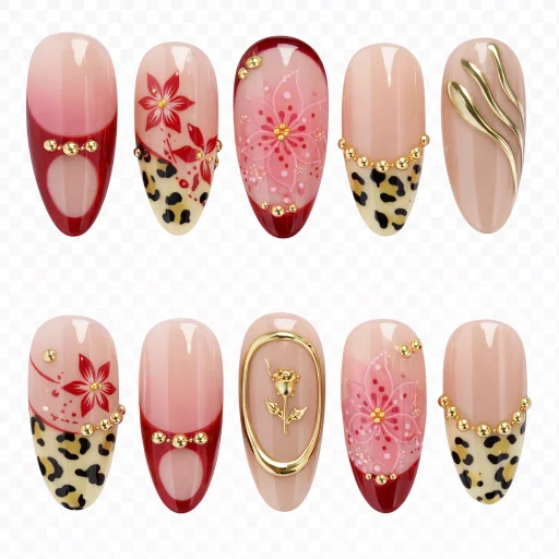 Press-on Nails Wholesale $14.90 Scarlet Safari by Yabe Vietnam