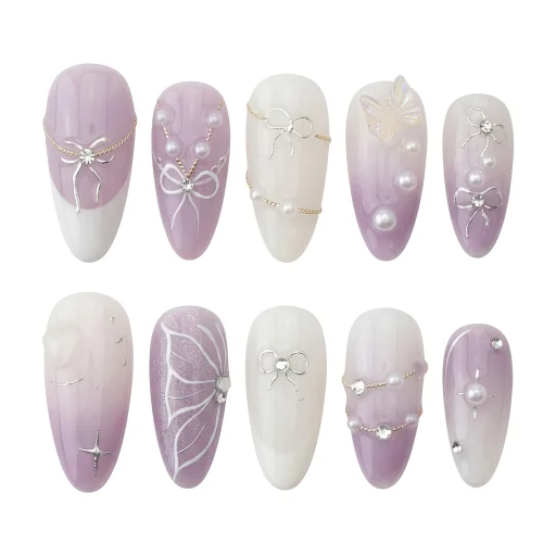 Press-on Nails Wholesale $6.90 Silken Lilac by Yabe Vietnam