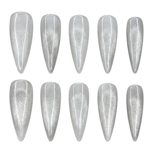 Press-on Nails Wholesale $1.90 Silver Glow by Yabe Vietnam