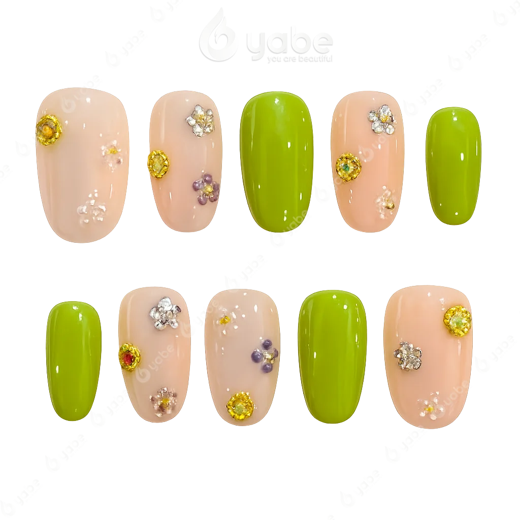 Press-on Nails Wholesale $3.90 Spring Blossom by Yabe Vietnam