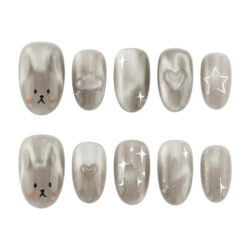 Press-on Nails Wholesale $6.90 Starlit Bunny by Yabe Vietnam