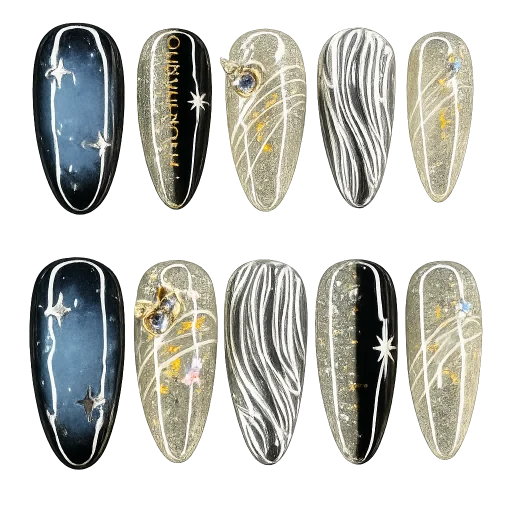 Press-on Nails Wholesale $6.90 Starlit Mosaic by Yabe Vietnam