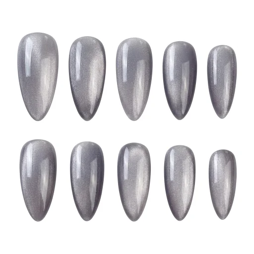 Press-on Nails Wholesale $1.90 Starlit Silver by Yabe Vietnam