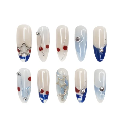 Press-on Nails Wholesale $6.90 Starry Elegance by Yabe Vietnam