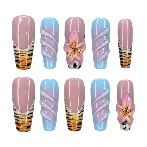 Press-on Nails Wholesale $14.90 Tropical Twist by Yabe Vietnam