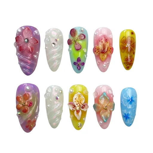 Press-on Nails Wholesale $14.90 Vivid Petalscape by Yabe Vietnam