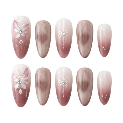 Press-on Nails Wholesale $6.90 Whispering Elegance by Yabe Vietnam
