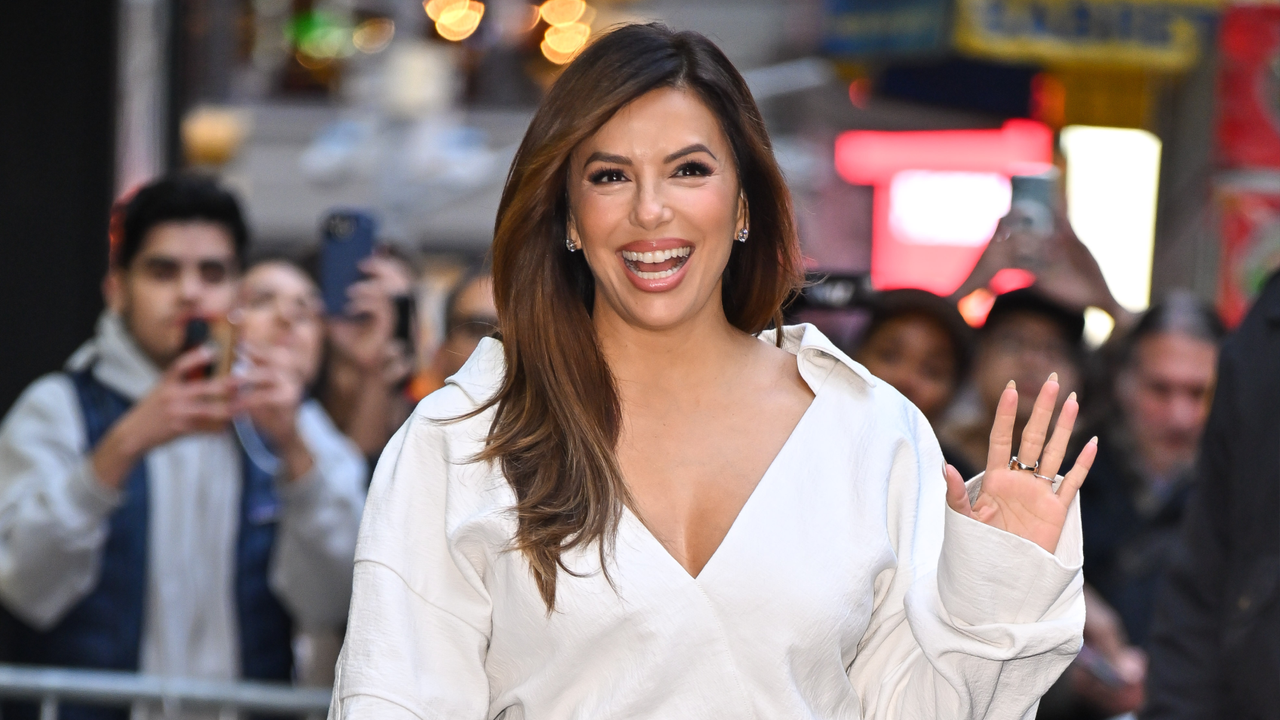 Eva Longoria’s Bronze French Manicure Shines on Good Morning America
