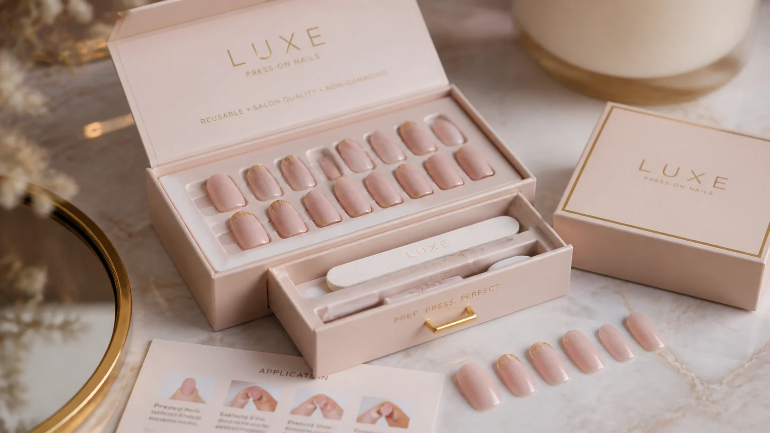 Best Packaging Ideas for Custom Press-On Nail Brands detail